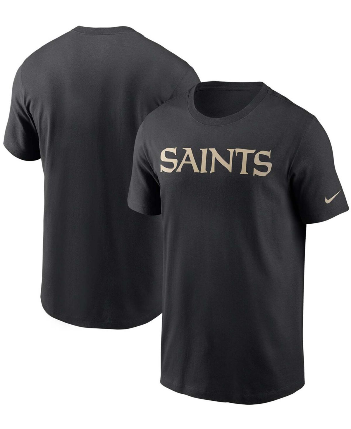 Мужская черная футболка с надписью New Orleans Saints Team