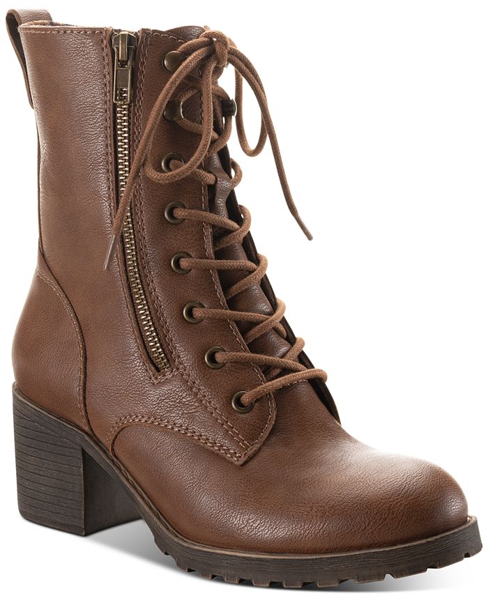leather & nylon hiker booties