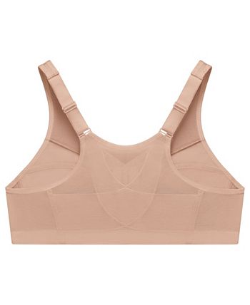 Plus Size Women's Cross Back Round Ring Connected Front Closure Bralette