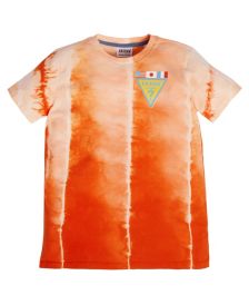 Big Boys Olympics Inspired Rubberized Print Logo Tie-Dye Jersey T-shirt