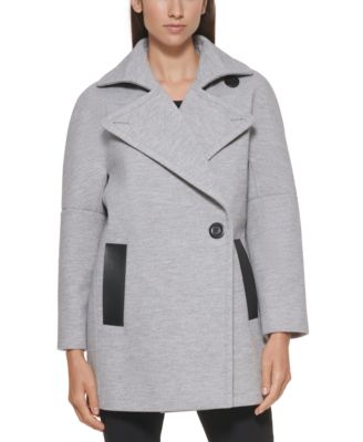 calvin klein white pea coat