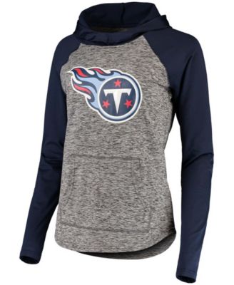 Women's Heathered Gray-Navy Tennessee Titans Championship Ring Pullover Hoodie