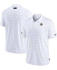 Men's Big and Tall White New Orleans Saints Sideline Victory Coaches Performance Polo