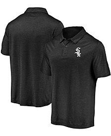 Men's Black Chicago White Sox Iconic Striated Primary Logo Polo Shirt