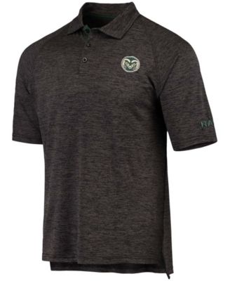 Men's Heathered Black Colorado State Rams Logo Down Swing Polo