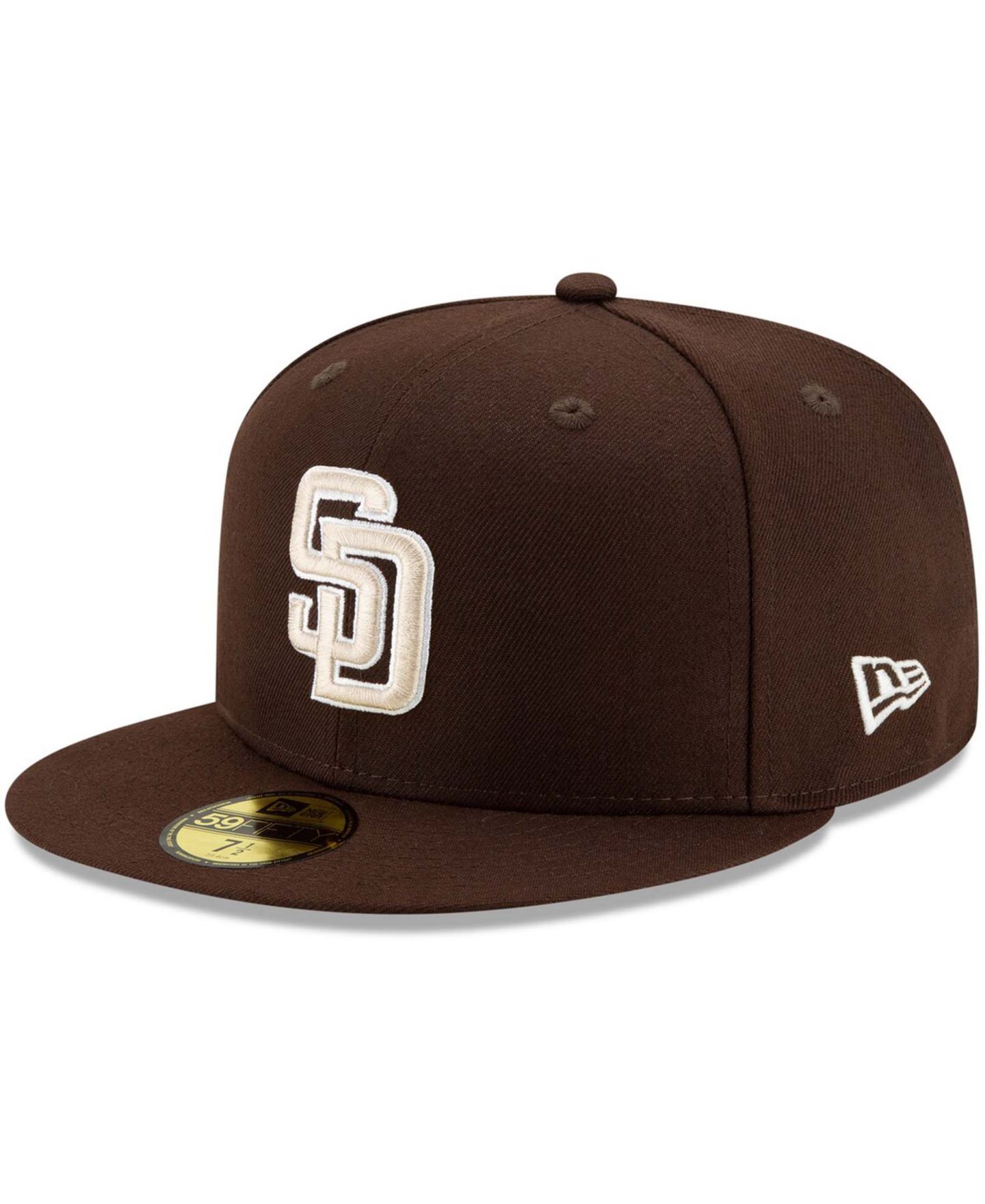 Мужская бейсболка New Era San Diego Padres Alternate On-Field 59FIFTY, Brown — фото 1
