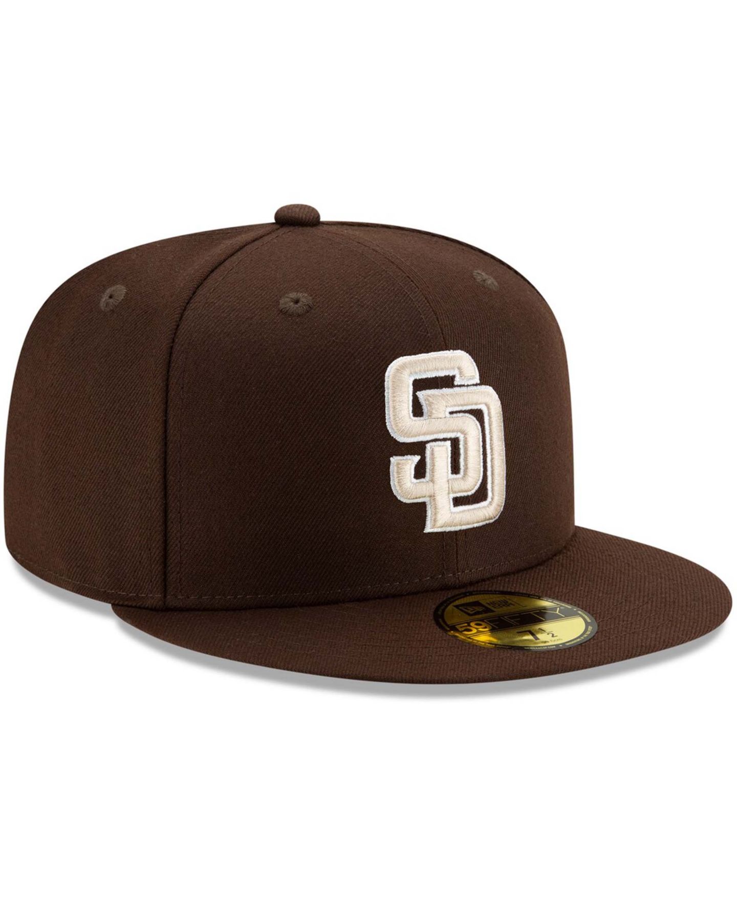 Мужская бейсболка New Era San Diego Padres Alternate On-Field 59FIFTY, Brown — фото 3