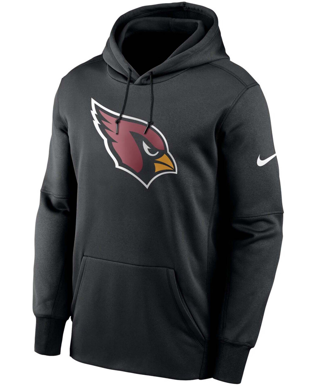 Men's Big and TallArizona Cardinals Fan Gear Primary Logo Therma Performance Pullover Hoodie - Black