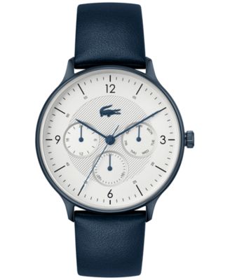 Lacoste Men's Lacoste Club Blue Leather Strap Watch 42mm