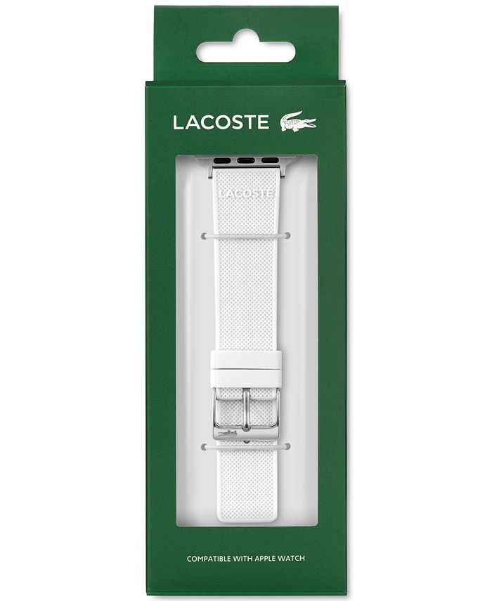 Lacoste Petit Pique White Silicone Strap for Apple Watch® 38mm/40mm