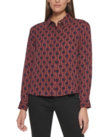 Geo-Print Long-Sleeve Shirt