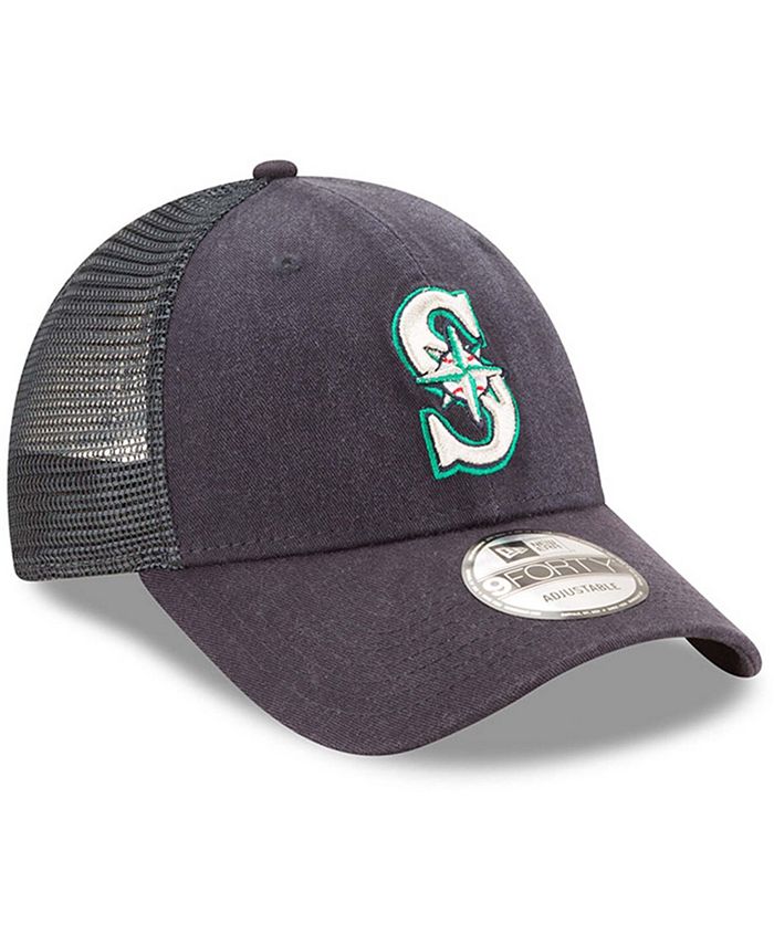 New Era Men's Navy Seattle Mariners Trucker 9FORTY Adjustable Snapback