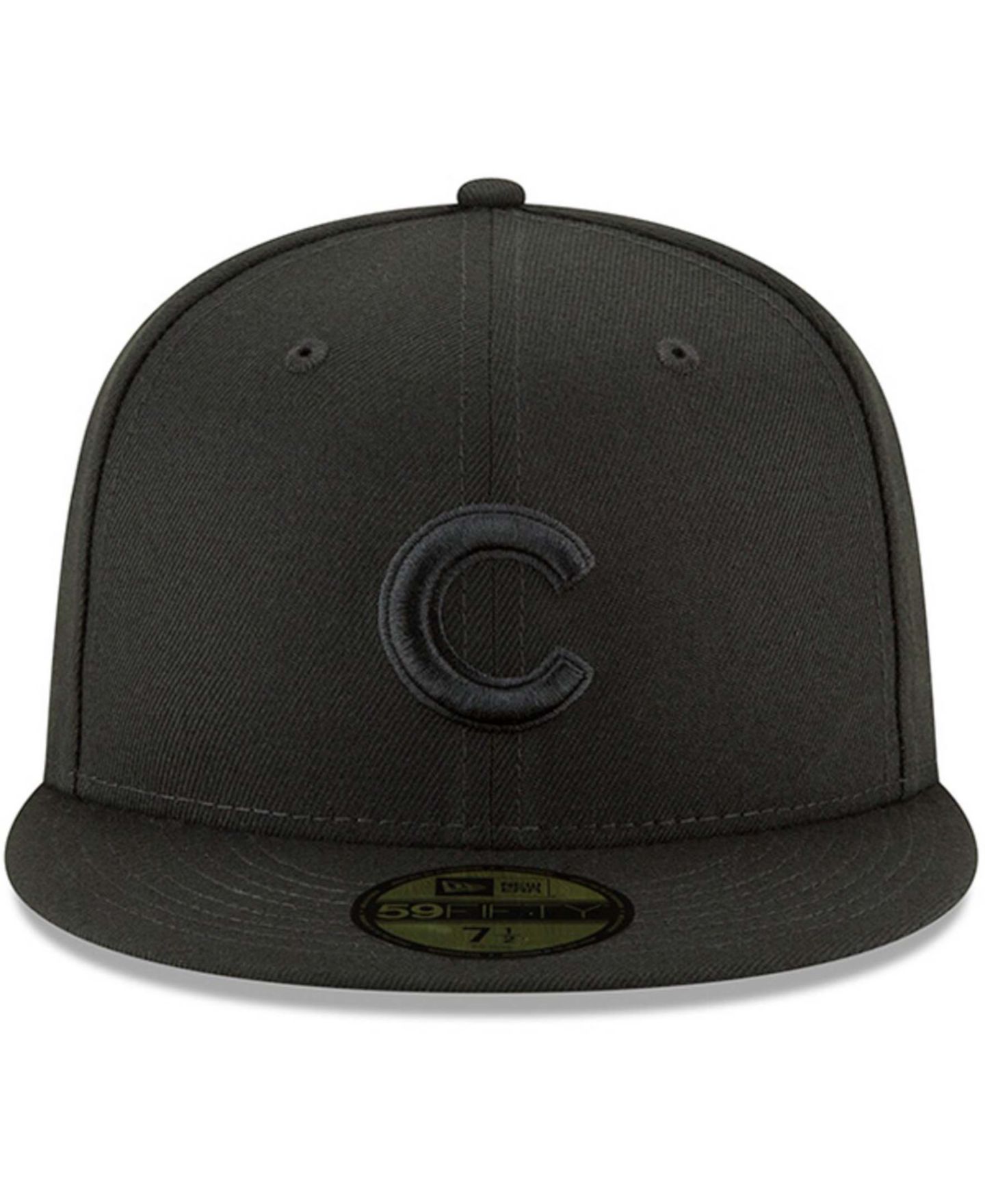 Мужская кепка New Era Black Chicago Cubs Primary Logo Basic 59FIFTY Fitted Hat — фото 4