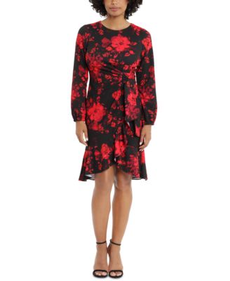 petite ruffle dress