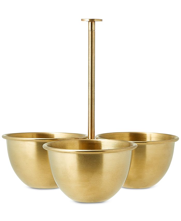 Martha Stewart Collection GoldTone Connected Nut Bowls, Created for