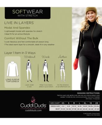 Cuddl Duds Softwear with Stretch Long Sleeve Turtleneck