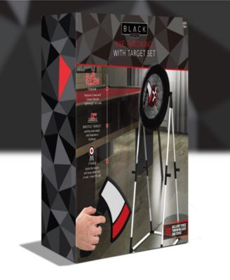 Black Series Axe Throwing Target Set-3 Plastic Axes, Indoor/Outdoor