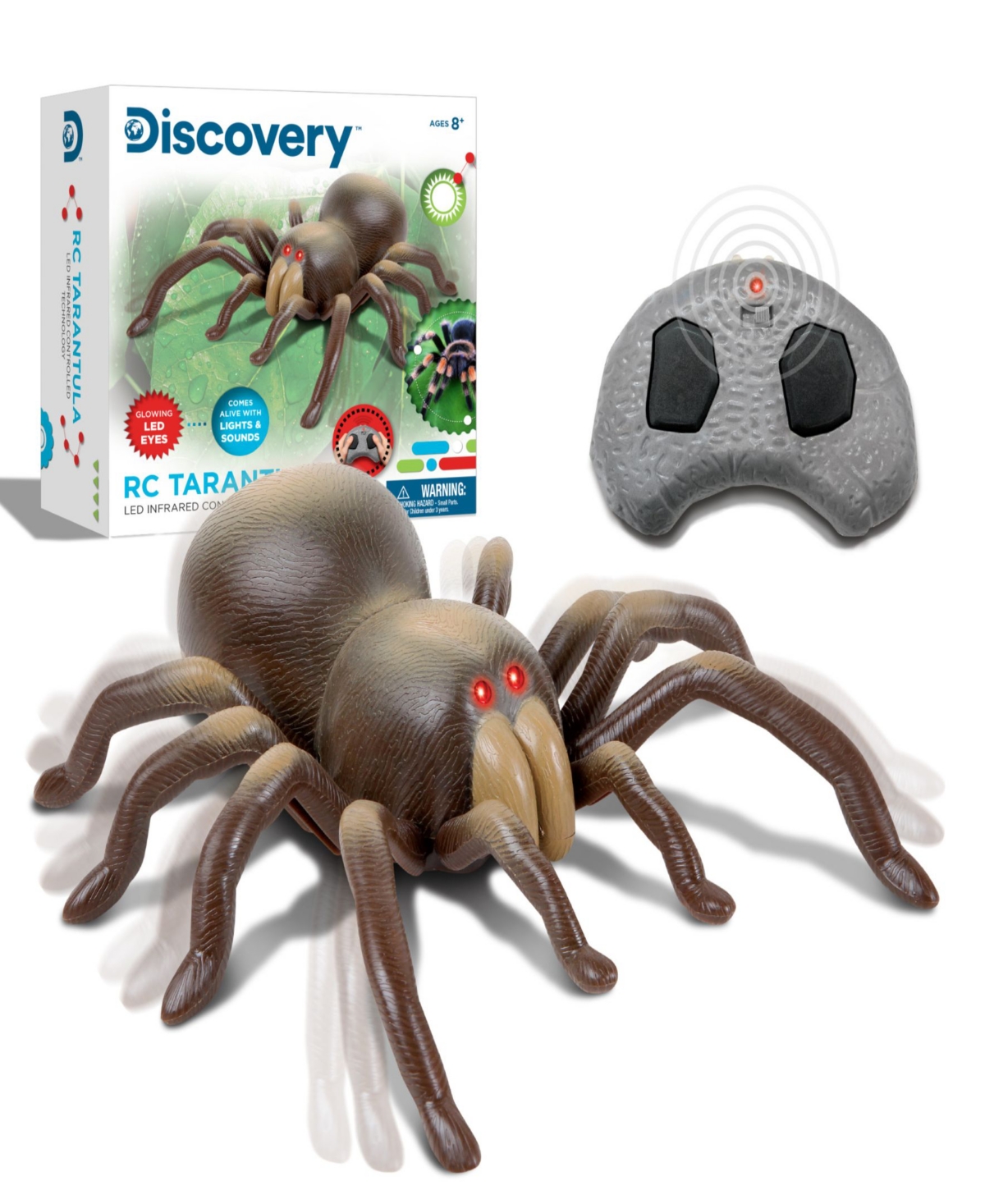 Discovery Remote Control Moving Tarantula Spider Toy In Brown