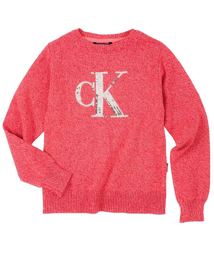 Calvin Klein Big Girls Sequin Sweater & - Sweaters - Kids - Macy's