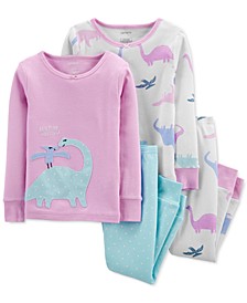 Toddler Girls Dinosaur Cotton Pajamas Set