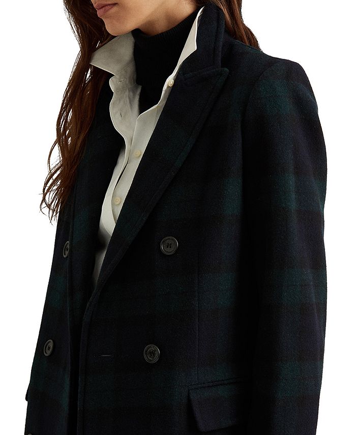 Lauren Ralph Lauren Plaid WoolBlend Coat & Reviews Coats & Jackets Women Macy's