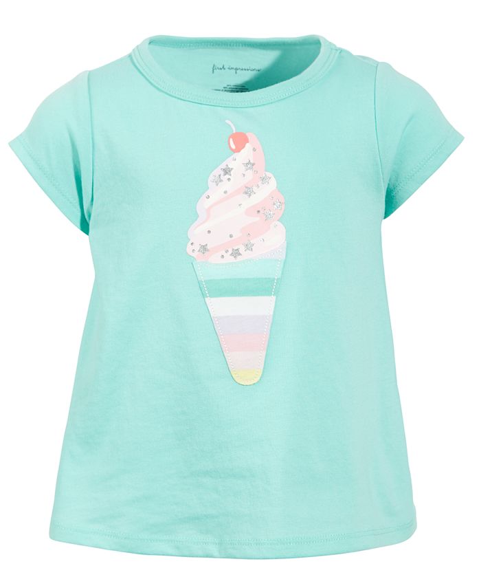 First Impressions Baby Girls Soft Serve T-Shirt, Created by Macy's - Macy's