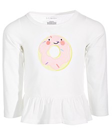 Toddler Girls Sweet Donut Peplum Bottom Long-Sleeve T-Shirt, Created for Macy's