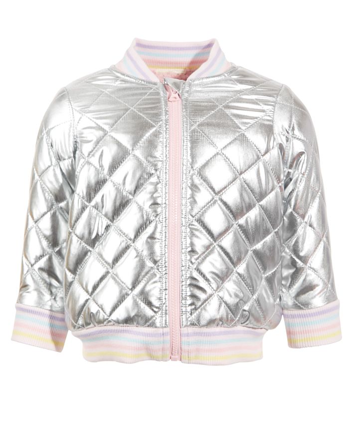 Girls metallic bomber on sale jacket