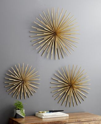 Metal Contemporary Wall Decor, Set of 3