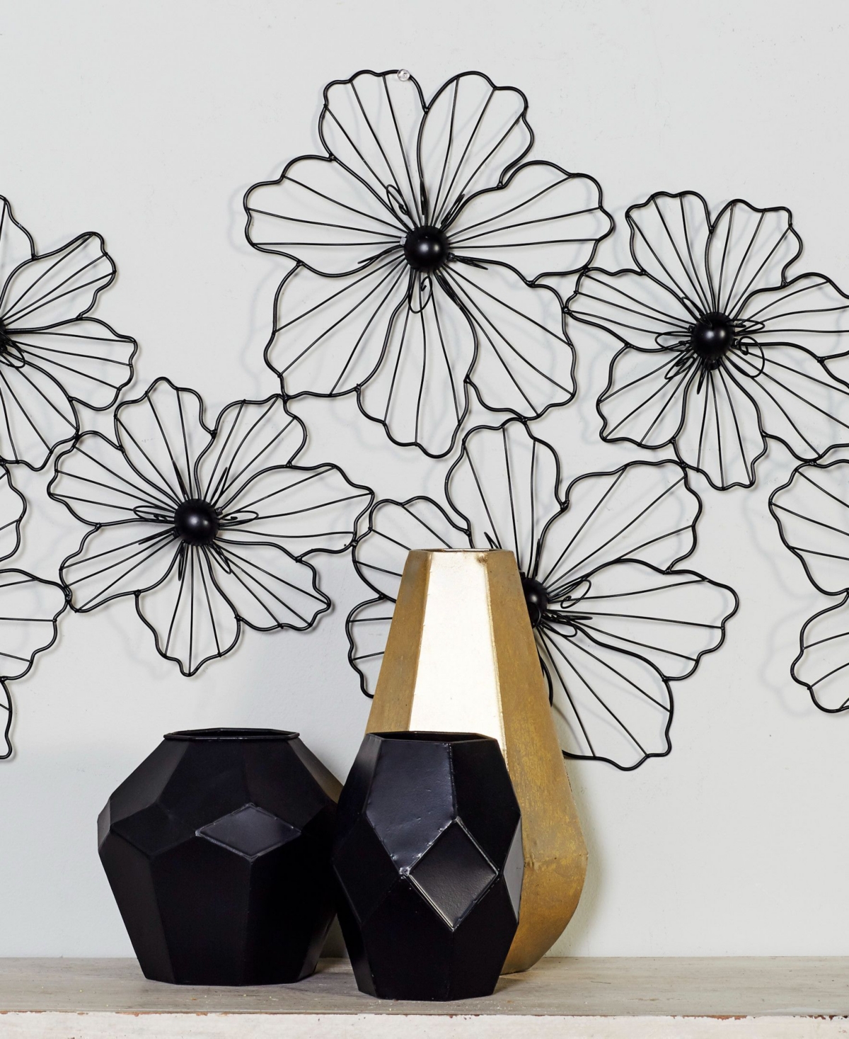 CosmoLiving by CosmopolitanMetal Modern Floral Wall Decor, 43