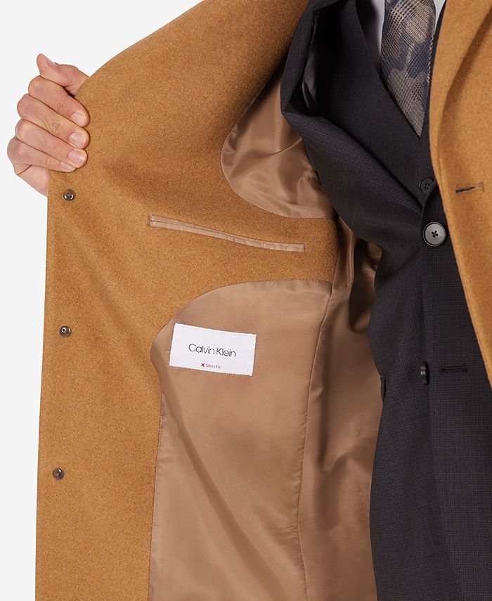 Calvin Klein Men's Prosper WoolBlend XFit Overcoat & Reviews Coats & Jackets Men Macy's