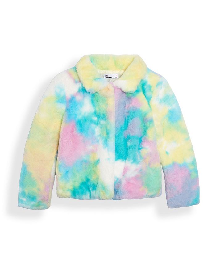 Epic Threads Toddler Girls Tie Dye Faux Fur Jacket - Macy's