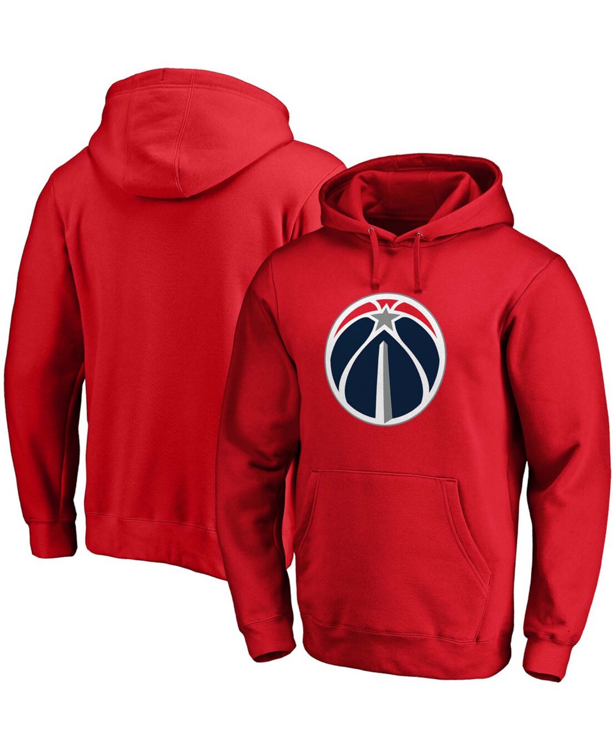 Shop Fanatics Men's Red Washington Wizards Primary Team Logo Pullover Hoodie
