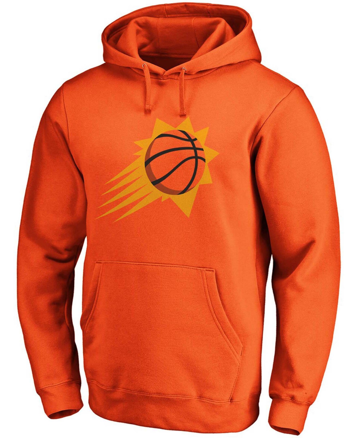 Fanatics Branded Orange Phoenix Suns Icon Primary Logo Fitted Pullover Hoodie In Orange