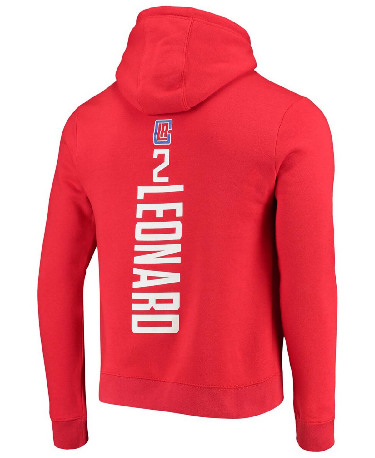 Shop Fanatics Men's Kawhi Leonard Red La Clippers Team Playmaker Name And Number Pullover Hoodie