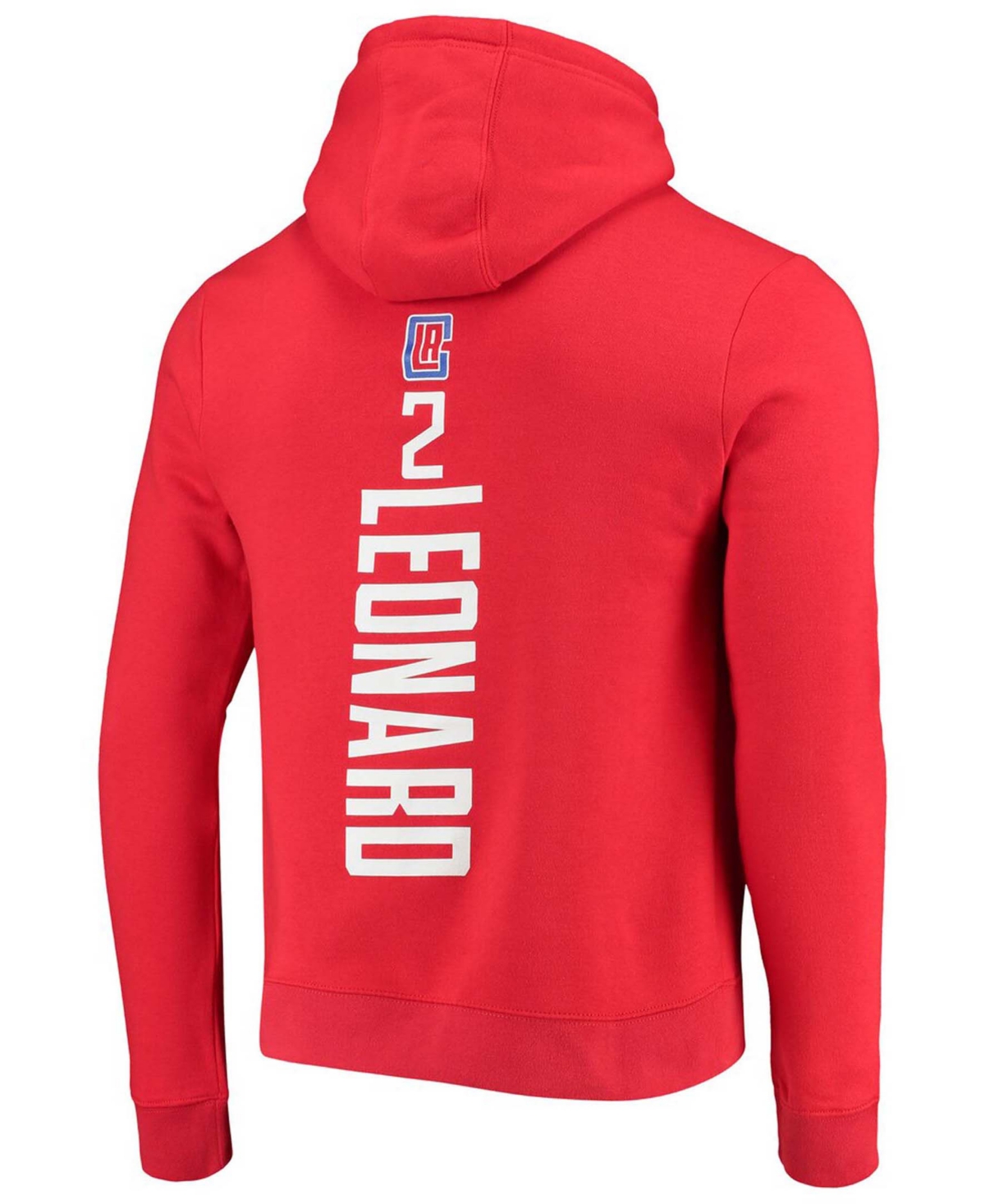 Fanatics Men's Kawhi Leonard Red La Clippers Team Playmaker Name And Number Pullover Hoodie In Red