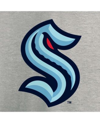 Men's Big and Tall Heather Gray Seattle Kraken Primary Logo Pullover Hoodie