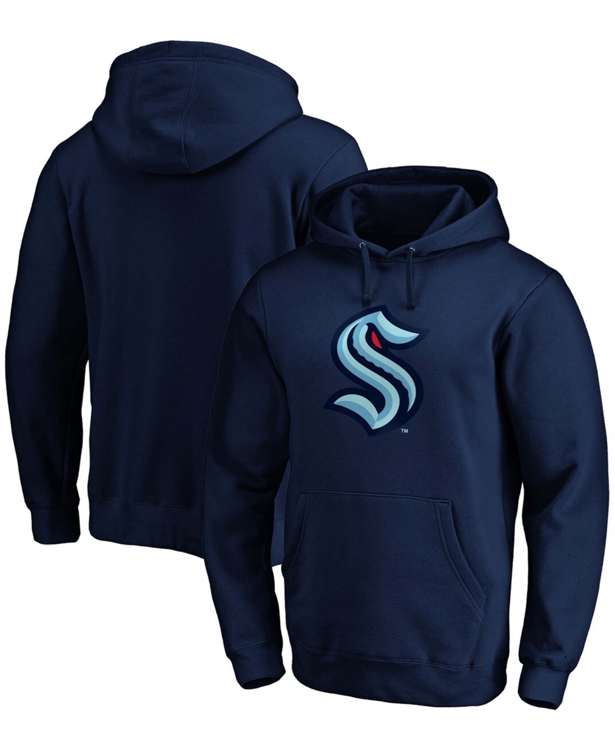 Fanatics Men's Big And Tall Navy Seattle Kraken Primary Logo Pullover Hoodie