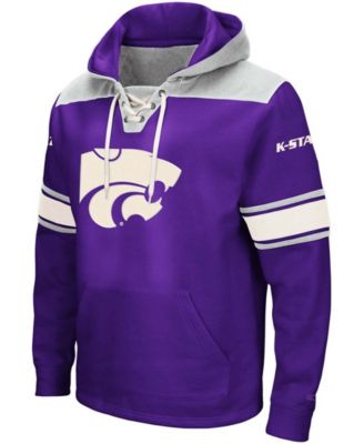 Men's Purple Kansas State Wildcats 2.0 Lace-Up Logo Pullover Hoodie