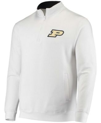 Men's White Purdue Boilermakers Tortugas Logo Quarter-Zip Jacket