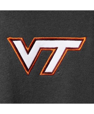 Men's Big and Tall Charcoal Virginia Tech Hokies Tortugas Logo Quarter-Zip Jacket