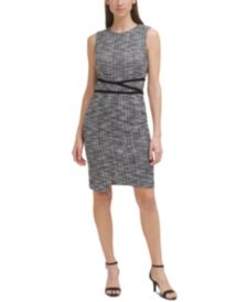 Petite Soutache-Trim Sheath Dress