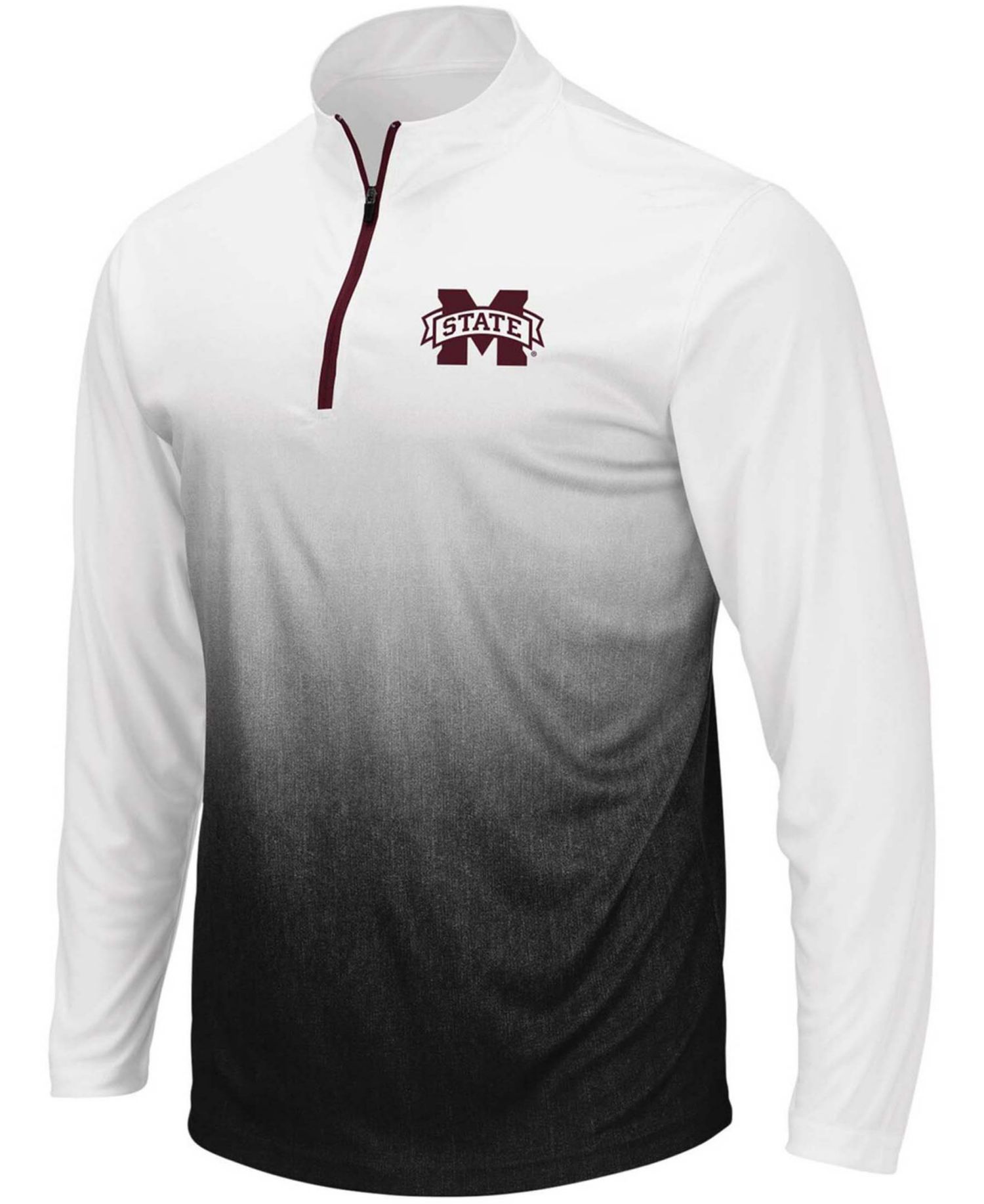 Men's Gray Mississippi State Bulldogs Magic Team Logo Quarter-Zip Jacket