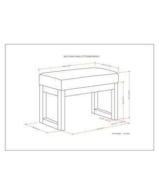Milltown Small Ottoman Bench