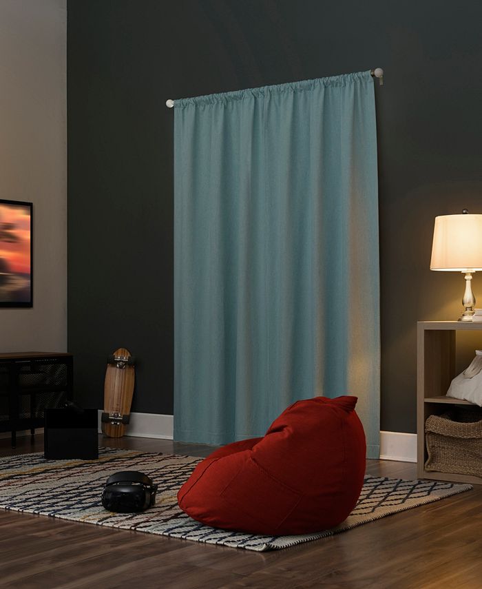 Sun Zero CLOSEOUT! Jules Blackout Rod Pocket Curtain Panel, 84" x 40