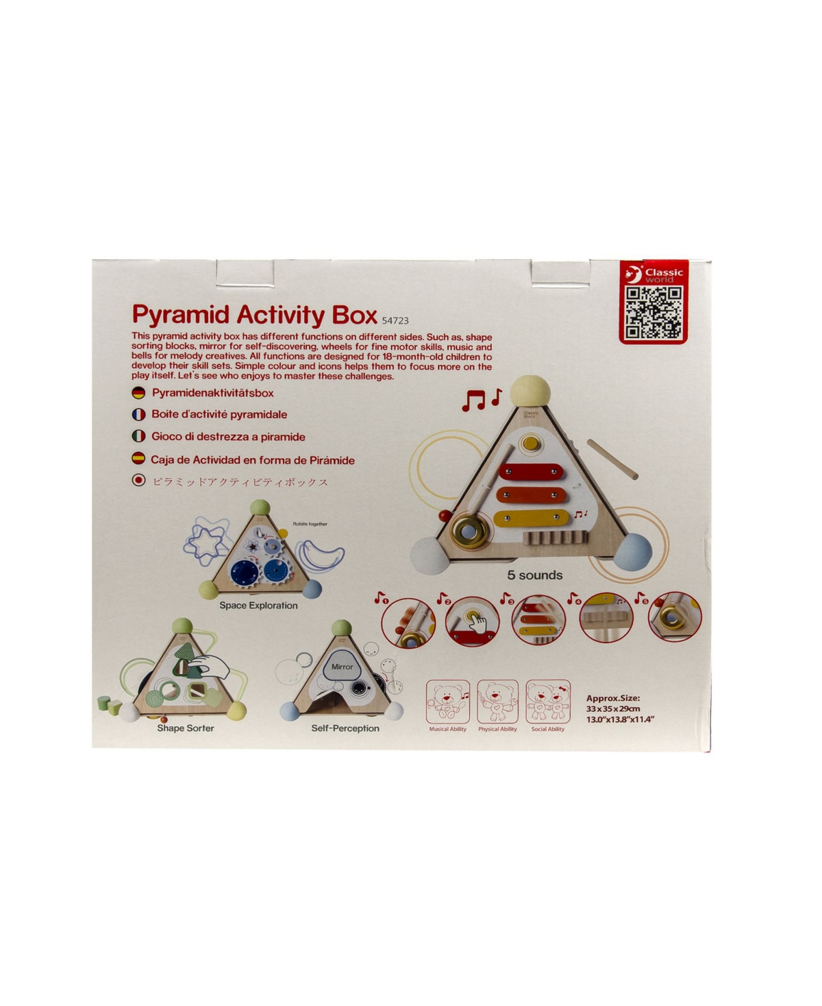 Shop Classic Toy Pyramid Activity Box, Set Of 6 In Multi