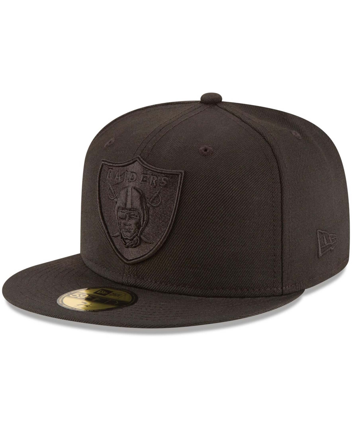 Men's Las Vegas Raiders Black On Black 59Fifty Fitted Hat