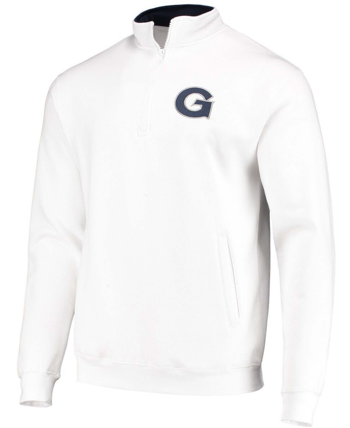 Colosseum Men's Navy Georgetown Hoyas Tortugas Logo Quarter-zip Jacket In Navy