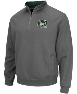Men's Charcoal Ohio Bobcats Tortugas Logo Quarter-Zip Jacket