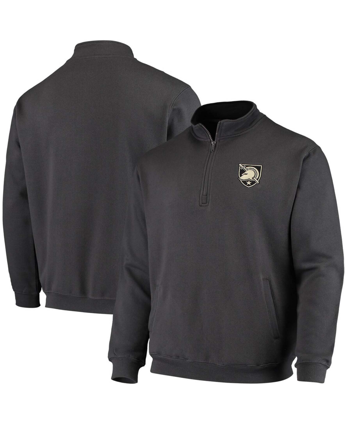 Men's Charcoal Army Black Knights Tortugas Logo Quarter-Zip Jacket - Charcoal